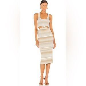 JONATHAN SIMKHAI Colleen Striped Space Dye Tank Dress XS